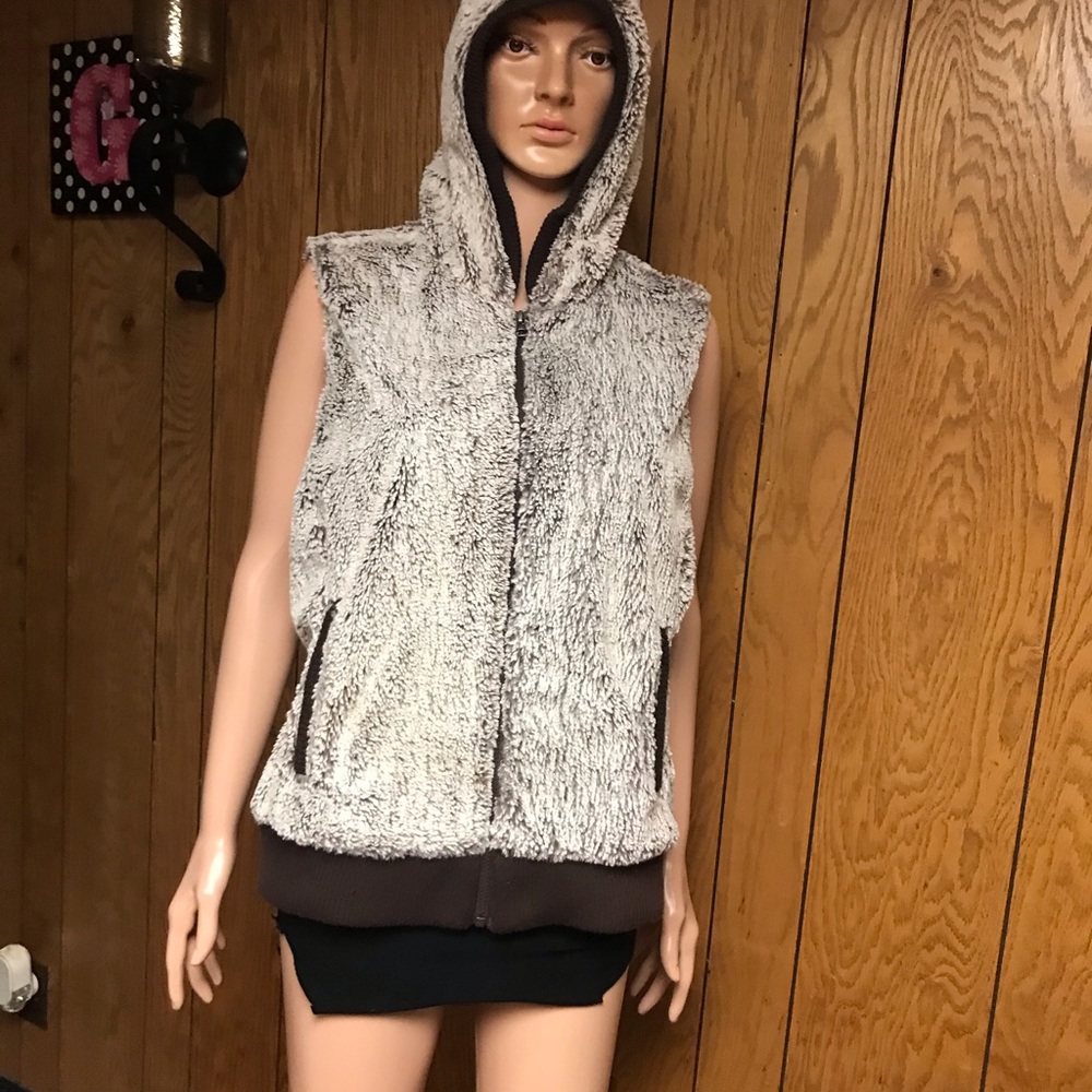 Patagonia" Fleece Conejo .Vest Brown.L Good Condition - Picture 6 of 12